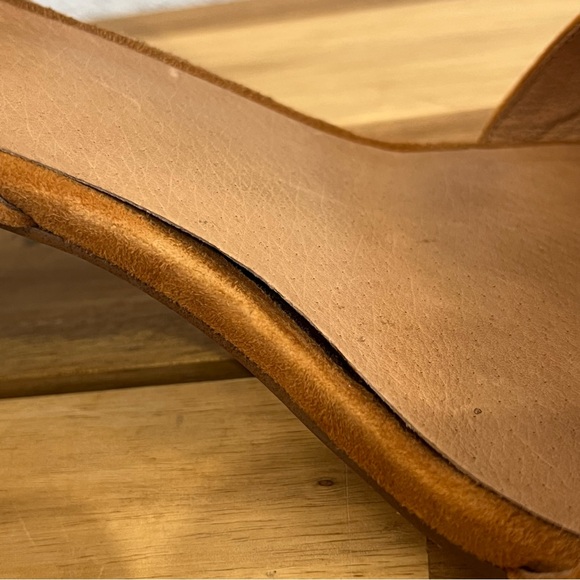 Madewell The Claudia Sandals in Amber brown Suede Size 9 - Picture 9 of 11